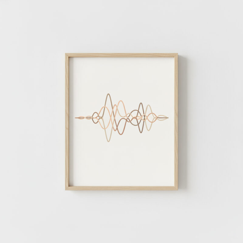 Minimal Wave Line Art Frame – 8x12