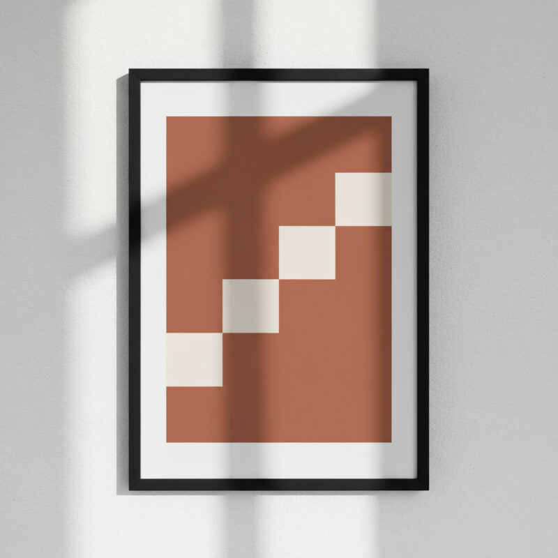 Framevilla Minimalist Geometric Stairway Wall Art