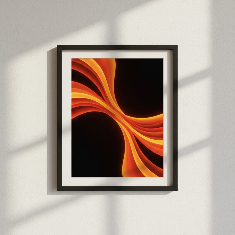 Inferno Flow Abstract Wall Art Frame