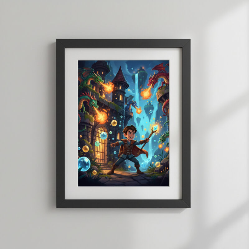 The Dragon Keep Premium Framed Fantasy Art