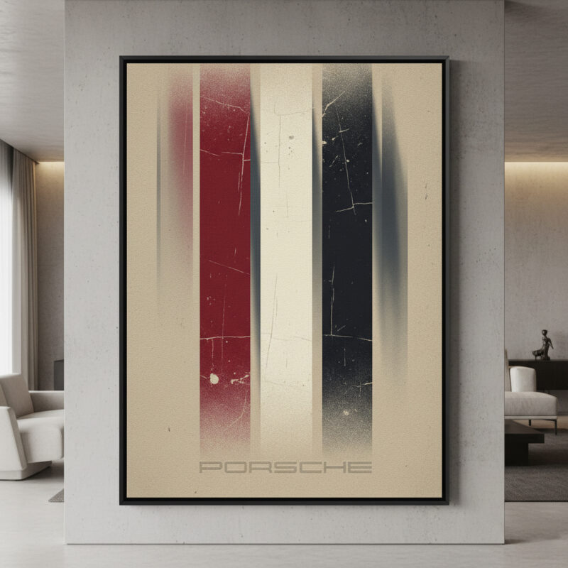 Porsche-Inspired Vintage Wall Art