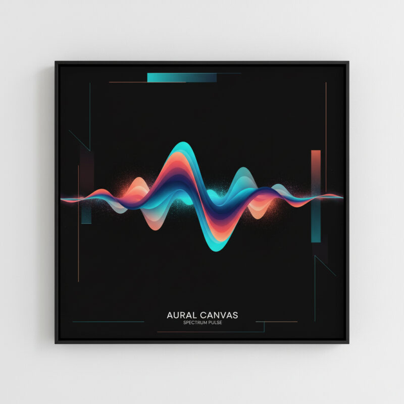 Aural Canvas – Spectrum Pulse Modern Wall Art Frame